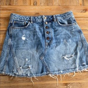 Free people denim skirt!